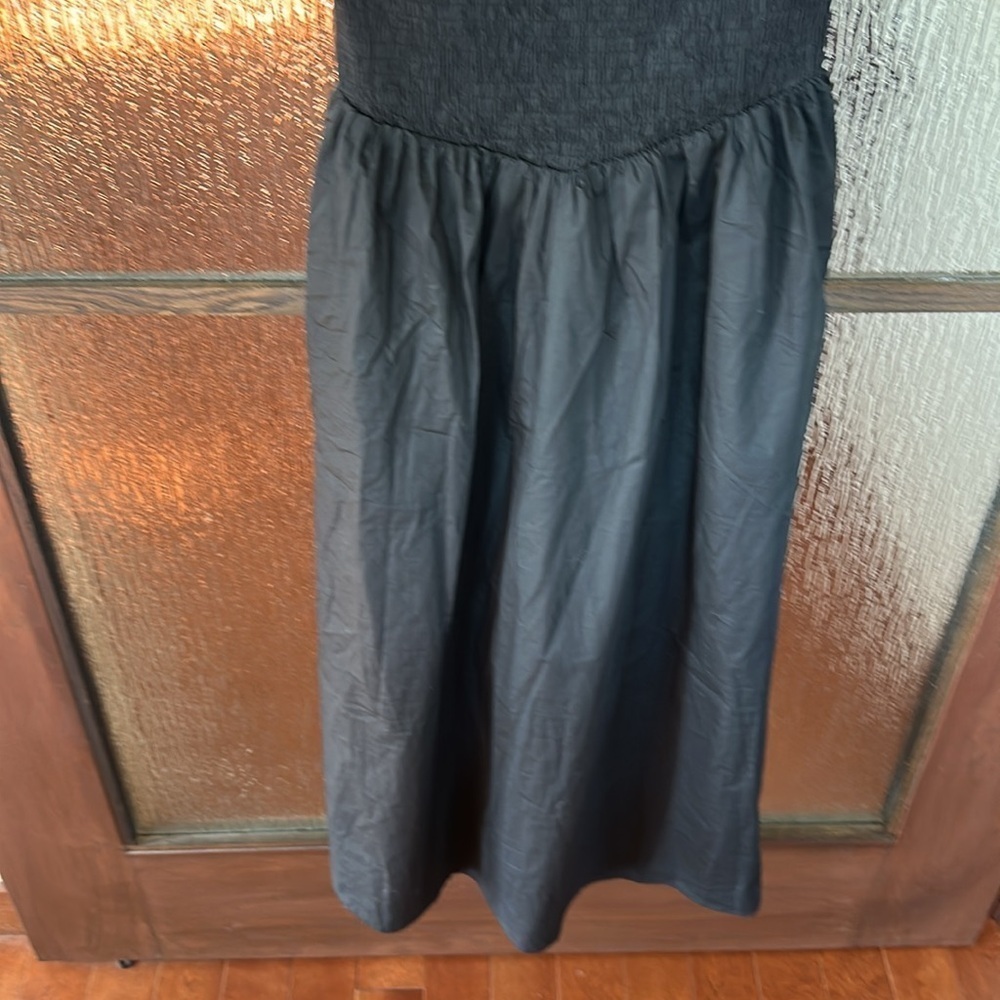 Nordstroms brand Elegant Black Midi sundress bow straps size small - Picture 7 of 10